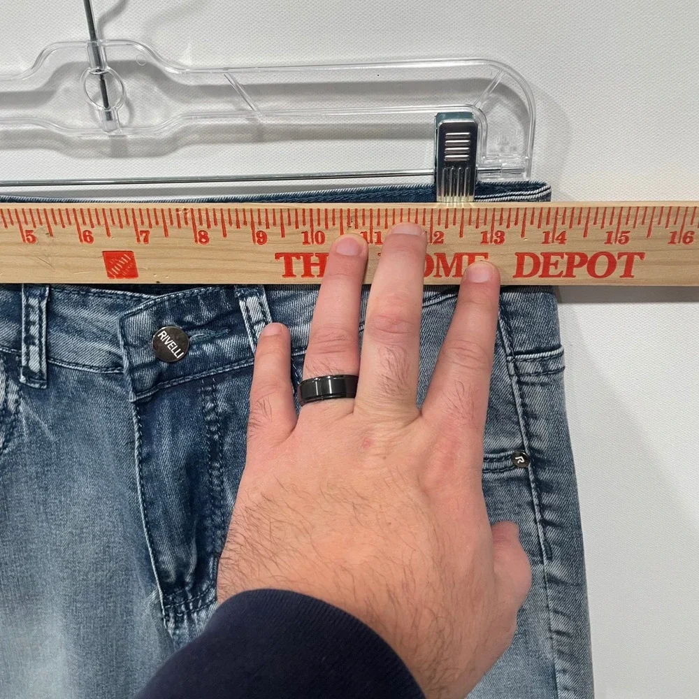 RIVELLI Mens Skinny Fit Aqua Wash Jeans Pants Size 29x30 Style R5062‎
